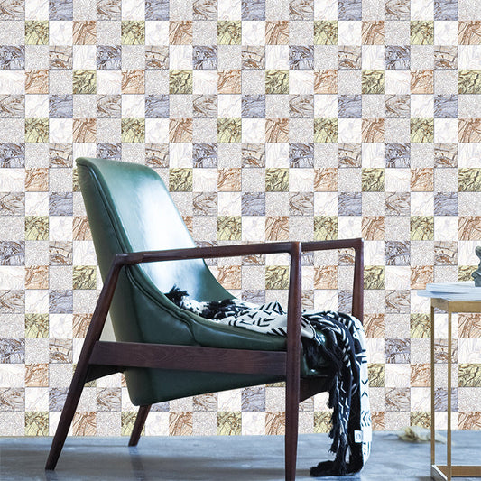 Frendorf | 18 Stück Blaue Marmor Tapetenpaneele Mosaikfliesen Moderne Aufkleber Wandkunst für Badezimmer