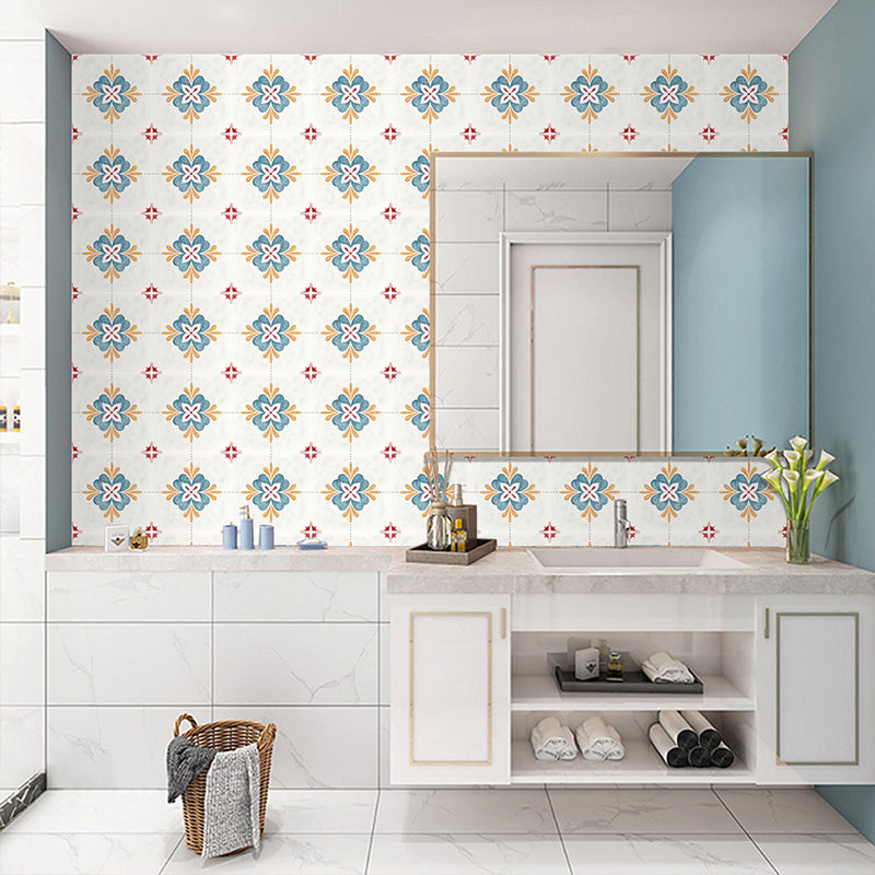 Frendorf | Boho Chic Klaverrapportpanelen 20 Stücken Blau Selbstklebende Wandverkleidung für Akzentwand