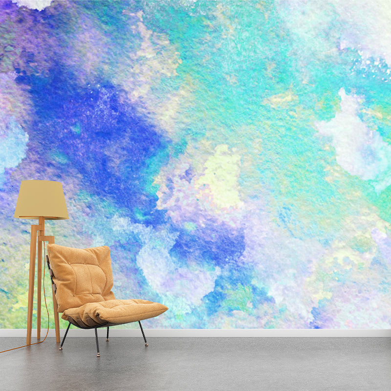 Frendorf | Illustration Tie Dye Wandmural Vollformat Wandkunst für Schlafzimmer, Personalisierte Größe, Grün