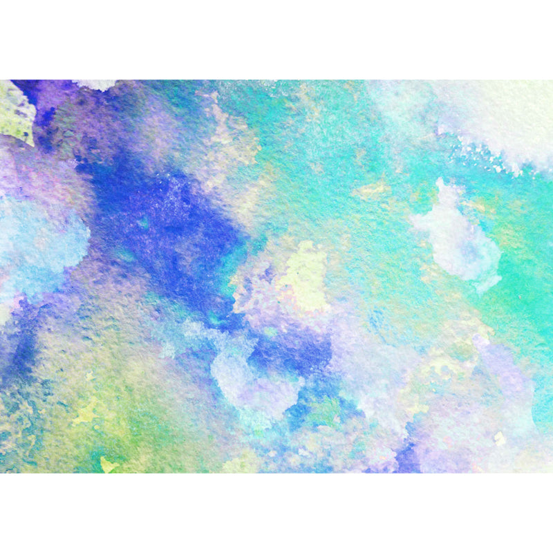 Frendorf | Illustration Tie Dye Wandmural Vollformat Wandkunst für Schlafzimmer, Personalisierte Größe, Grün