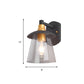 Frendorf | Klarglas Schwarze Wandlampe Beleuchtung Zylinder/Halbkreis/Rechteck 1-Licht Industrie Lichtarmatur, 6"/8" Breit