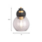 Frendorf | Klarglas Schwarze Wandlampe Beleuchtung Zylinder/Halbkreis/Rechteck 1-Licht Industrie Lichtarmatur, 6"/8" Breit