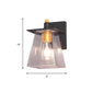 Frendorf | Klarglas Schwarze Wandlampe Beleuchtung Zylinder/Halbkreis/Rechteck 1-Licht Industrie Lichtarmatur, 6"/8" Breit