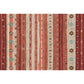 Frendorf | Funky Stripe Rectangle Diamond Teppich in Rot Bohemian Teppich Polyester rutschfeste Rückseite Teppich für Schlafzimmer