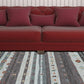 Frendorf | Funky Stripe Rectangle Diamond Teppich in Rot Bohemian Teppich Polyester rutschfeste Rückseite Teppich für Schlafzimmer