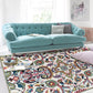 Frendorf | Witte Marokkaanse tapijt Polyester bloemenbladpatroon tapijt antislip achterkant tapijt voor woningdecoratie
