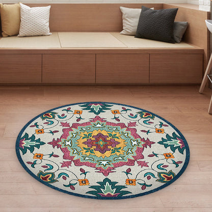 Klassischer Blau und Rot Americana Teppich Synthetik Tribal Teppich Rutschfeste Rückseite Teppich für Schlafzimmer