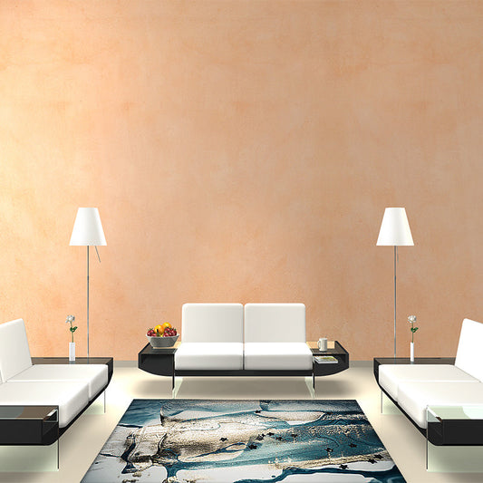 Frendorf | Blauer Schlafzimmerteppich Moderner abstrakter Sternmalerei Muster Bereichsteppich Polyester Waschbarer Teppich