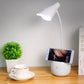 Augenfreundliche Flexible Gooseneck Schreibtischlampe Stifthalter Design LED USB Lade Leselampe in Blau/Rot/Weiß/Gelb