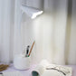 Augenfreundliche Flexible Gooseneck Schreibtischlampe Stifthalter Design LED USB Lade Leselampe in Blau/Rot/Weiß/Gelb