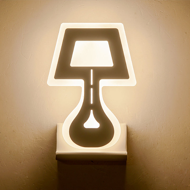 Frendorf | Moderne LED Wandlamp met Acrylschaduw Zwart/Wit Bureau Lamp Vormen Wandverlichting in Warm/Wit Licht
