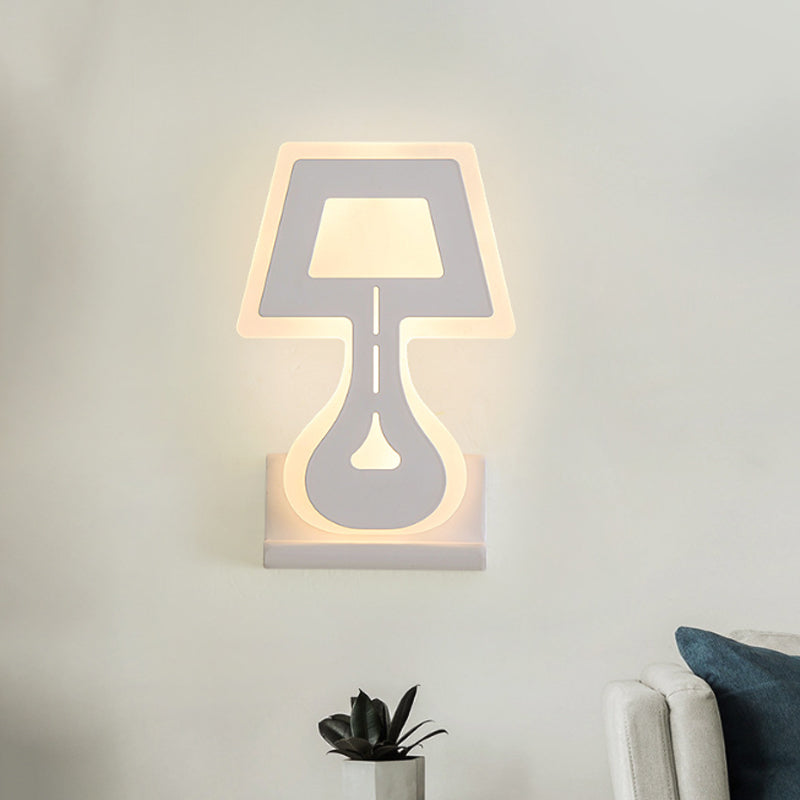 Frendorf | Moderne LED Wandlamp met Acrylschaduw Zwart/Wit Bureau Lamp Vormen Wandverlichting in Warm/Wit Licht