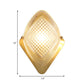 Frendorf | 1 Glühbirne Rhombus Wandlicht Fixture Modern Stilvolles Metall und klares Kristall Wandleuchte Lampe in Messing-Finish