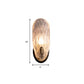 Frendorf | Textured Glass Oval Wall Lamp Modern 1/2-Light Wall Light Fixture in Black and Gold for Corridor