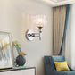 Frendorf | 1 Glühbirne Zylindrische Wandleuchte Modernistischer Stil Klarglas Wandleuchte Sconce mit Kristall-Deko in verchromter Ausführung