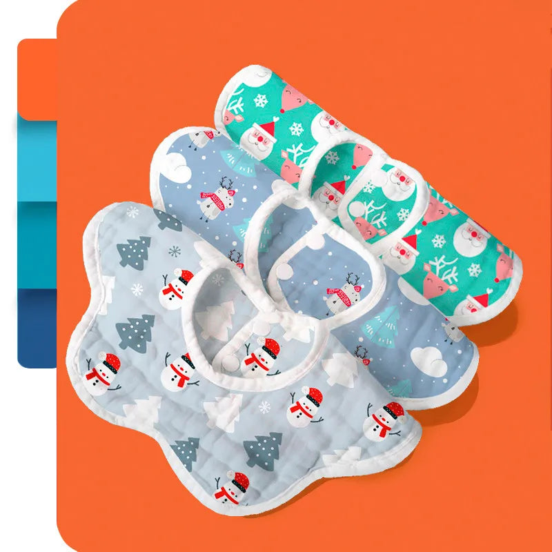 Frendorf | Baby Lätzchen aus Musselin – Weiche Spucktücher mit süßen Motiven