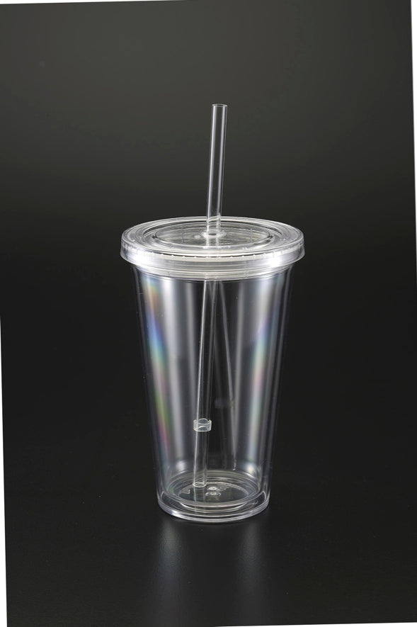 Frendorf | 19-Oz Doppelwand Reisebecher mit Strohhalm