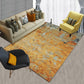 Frendorf | Funky Abstract Teppich Orange Lässiger Teppich Polyester Waschbarer Teppich für Schlafzimmer