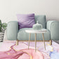 Lila und Rosa Moderner Teppich Polyester Aquarell Druck Teppich Maschinenwaschbar Rutschfester Teppich für das Wohnzimmer