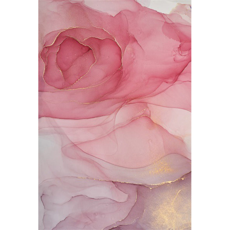 Lila und Rosa Moderner Teppich Polyester Aquarell Druck Teppich Maschinenwaschbar Rutschfester Teppich für das Wohnzimmer