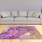 Lila und Rosa Moderner Teppich Polyester Aquarell Druck Teppich Maschinenwaschbar Rutschfester Teppich für das Wohnzimmer