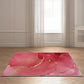 Lila und Rosa Moderner Teppich Polyester Aquarell Druck Teppich Maschinenwaschbar Rutschfester Teppich für das Wohnzimmer