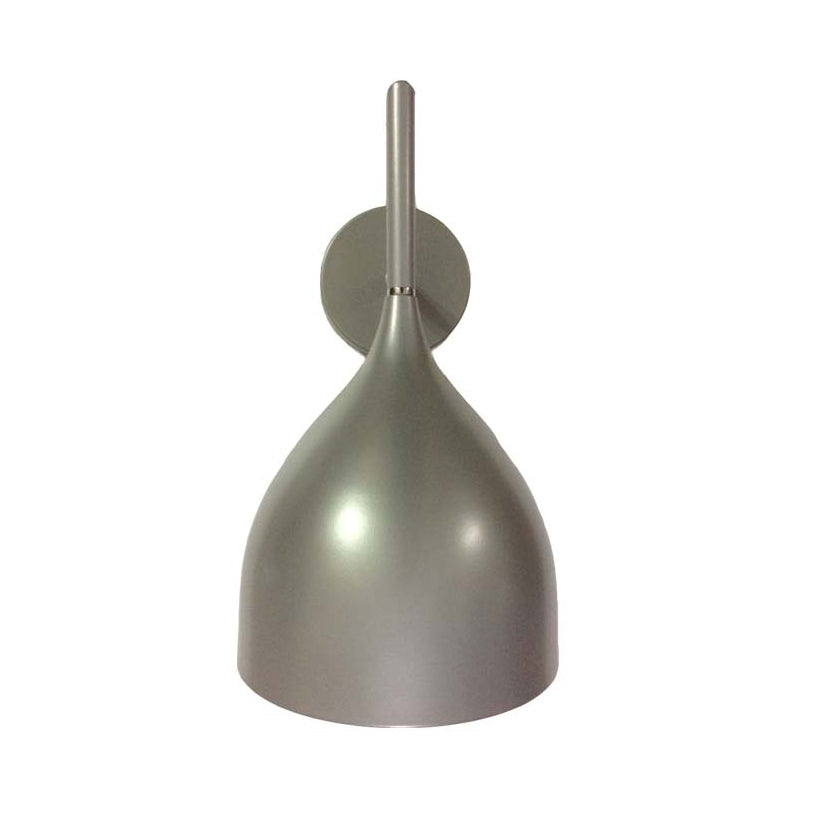 Frendorf | 1-Licht Wandleuchte mit Trichter-Schirm Metallic Modern Flur Wandbeleuchtung in Silber/Schwarz