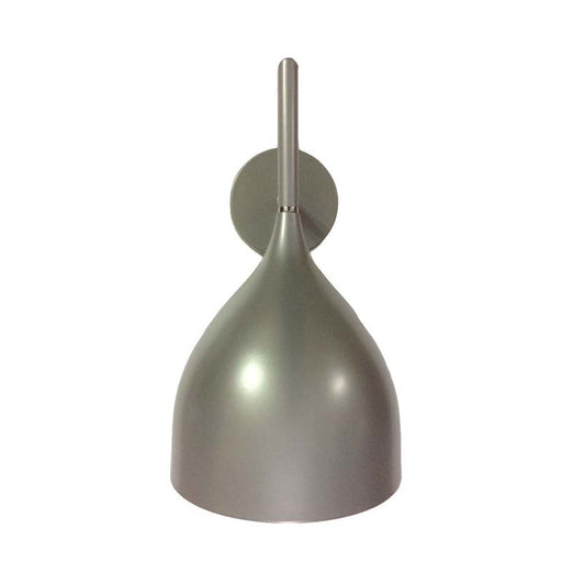 Frendorf | 1-Licht Wandleuchte mit Trichter-Schirm Metallic Modern Flur Wandbeleuchtung in Silber/Schwarz