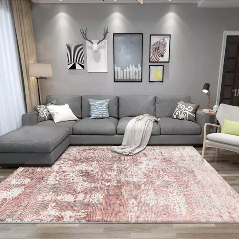 Frendorf | Groene en Roze Moderne Tapijt Polyester Abstract Tapijt Wasbaar Antislip Onderzijde Vloerkleed voor Woonkamer