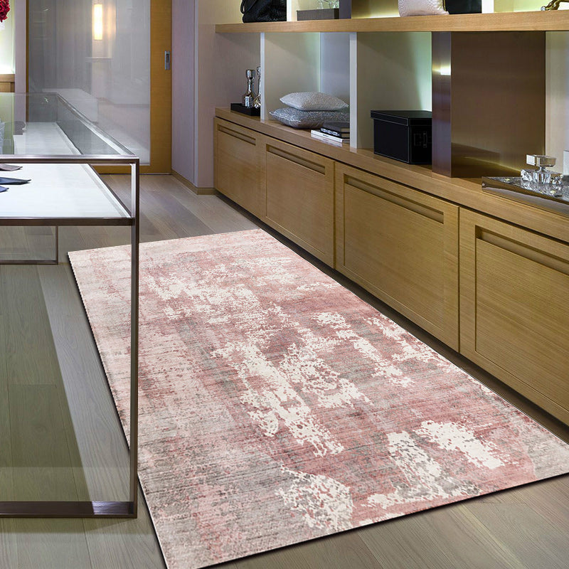 Frendorf | Groene en Roze Moderne Tapijt Polyester Abstract Tapijt Wasbaar Antislip Onderzijde Vloerkleed voor Woonkamer