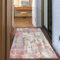 Frendorf | Groene en Roze Moderne Tapijt Polyester Abstract Tapijt Wasbaar Antislip Onderzijde Vloerkleed voor Woonkamer