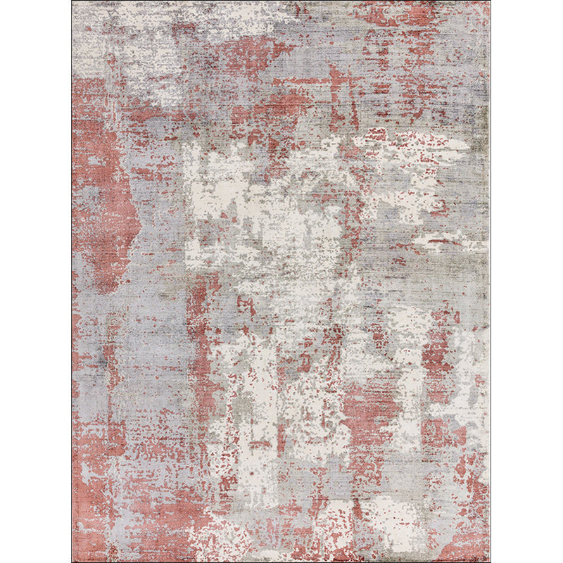 Frendorf | Groene en Roze Moderne Tapijt Polyester Abstract Tapijt Wasbaar Antislip Onderzijde Vloerkleed voor Woonkamer