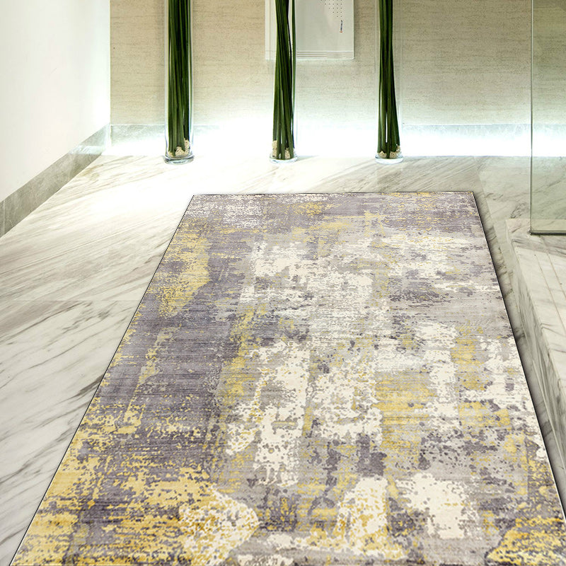 Frendorf | Groene en Roze Moderne Tapijt Polyester Abstract Tapijt Wasbaar Antislip Onderzijde Vloerkleed voor Woonkamer