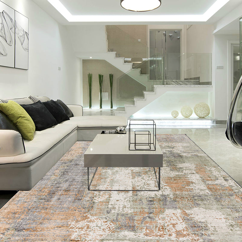 Frendorf | Groene en Roze Moderne Tapijt Polyester Abstract Tapijt Wasbaar Antislip Onderzijde Vloerkleed voor Woonkamer