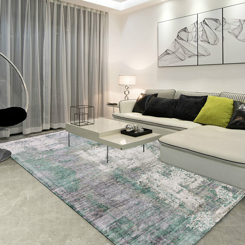 Frendorf | Groene en Roze Moderne Tapijt Polyester Abstract Tapijt Wasbaar Antislip Onderzijde Vloerkleed voor Woonkamer