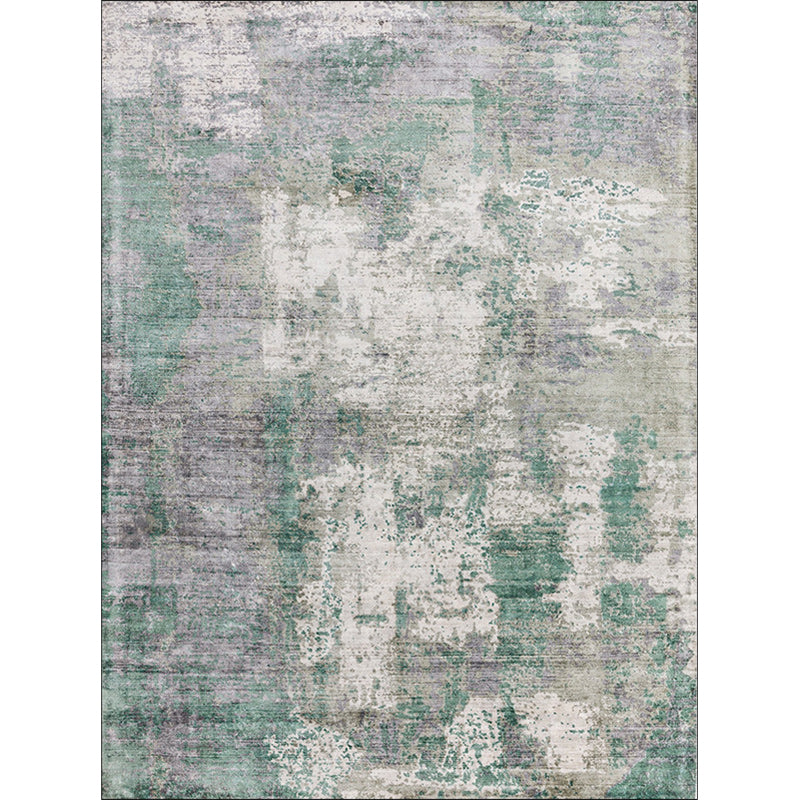 Frendorf | Groene en Roze Moderne Tapijt Polyester Abstract Tapijt Wasbaar Antislip Onderzijde Vloerkleed voor Woonkamer