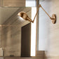 Frendorf | Retro Dome Wandlamp 1 Gloeilamp Metaal Wandverlichting met Swingarm in Messing/Chroom voor Badkamer
