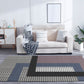 Grau und Lila Schlafzimmer Teppich Moderner Farbblock Kleiner Karomuster Teppich Polyester Haustierfreundlicher Teppich