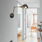 Retro Dome Wandlampe 1 Lampen Metall Wandbeleuchtung mit Schwenkarm in Messing/Chrom für Badezimmer