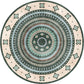 Frendorf | Funky Bohemian Teppich Farbenfrohe Kreis Ketten Kreuzigungs Muster Teppich Polyester Maschinenwaschbar Teppich für Wohndekoration