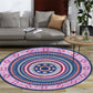 Frendorf | Funky Bohemian Teppich Farbenfrohe Kreis Ketten Kreuzigungs Muster Teppich Polyester Maschinenwaschbar Teppich für Wohndekoration