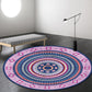 Frendorf | Funky Bohemian Teppich Farbenfrohe Kreis Ketten Kreuzigungs Muster Teppich Polyester Maschinenwaschbar Teppich für Wohndekoration