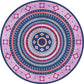 Frendorf | Funky Bohemian Teppich Farbenfrohe Kreis Ketten Kreuzigungs Muster Teppich Polyester Maschinenwaschbar Teppich für Wohndekoration