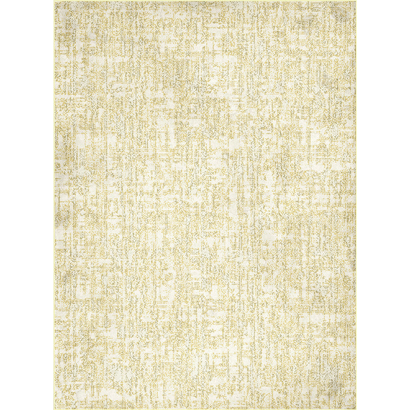 Frendorf | Eenvoudig Abstract Tapijt Geel Polyester Tapijt Machine Wasbaar Antislip Achterkant Gebied Tapijt voor Slaapkamer
