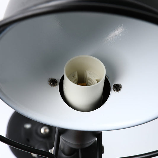 Frendorf | Schwarz/Weiß Schwenkarms Wandlicht mit Schalen-Schirm Industrie Metall 1 Kopf Flur Wandleuchte Lampe