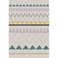 Frendorf | Bohemian Teppich in Ivory Welle Dreieck Muster Teppich Polyester Anti-Rutsch Teppich für Wohnkultur