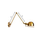 Frendorf | 1 Licht Swing Arm Wandverlichting Vintage Stijl Messing/Koper Metalen Wandmontage Licht met Kom Shade