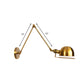 Frendorf | 1 Licht Swing Arm Wandverlichting Vintage Stijl Messing/Koper Metalen Wandmontage Licht met Kom Shade