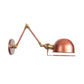 Frendorf | 1 Licht Swing Arm Wandverlichting Vintage Stijl Messing/Koper Metalen Wandmontage Licht met Kom Shade