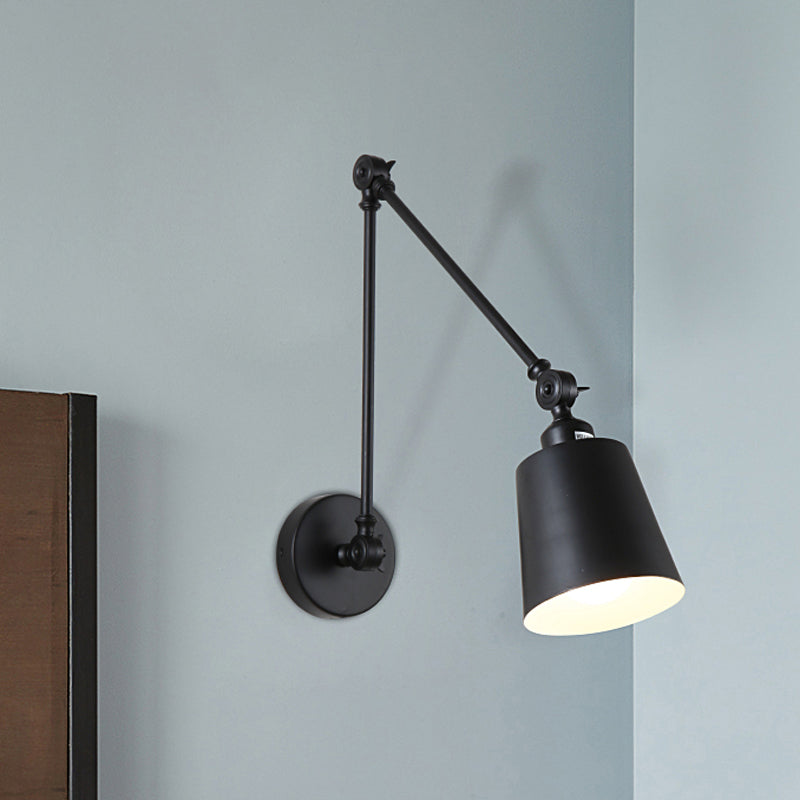 Frendorf | 1 Licht Metalen Wandlamp Hedendaags Zwart/Roest Getailleerde Slaapkamer Wandlamp Sconces met Verstelbare Arm
